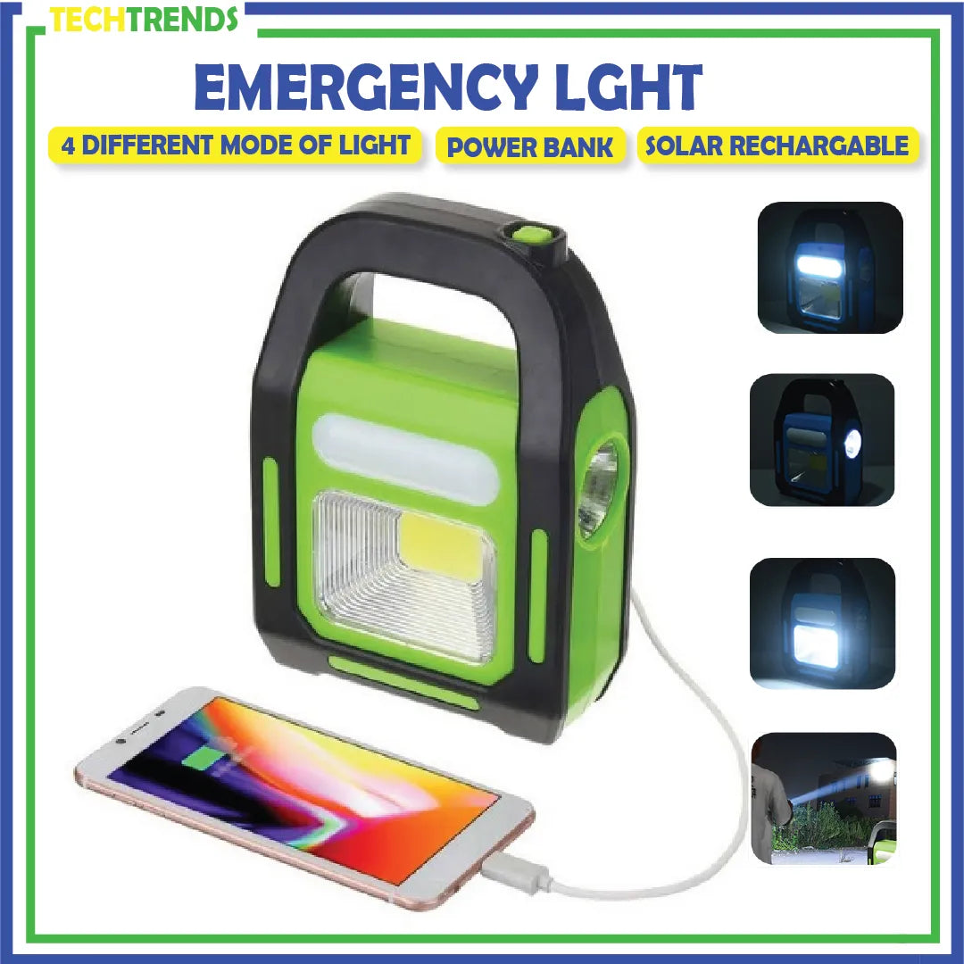 Solar and Rechargeable Emergency Light