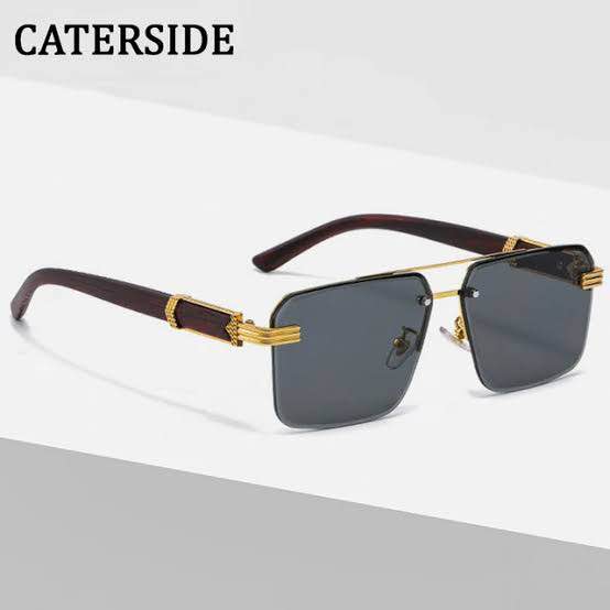 Luxury Rimless Square Sunglasses Man