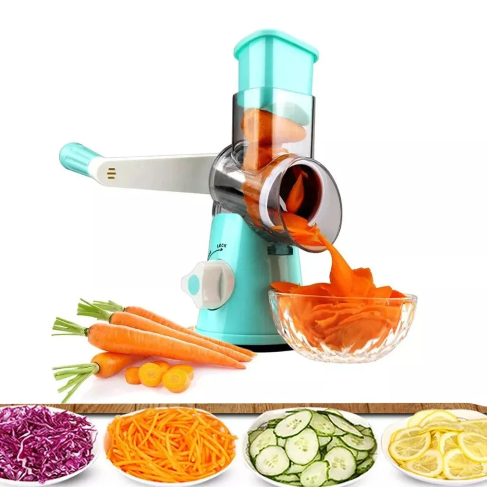 3 In 1 Rotary Vegetable Slicer With Handle