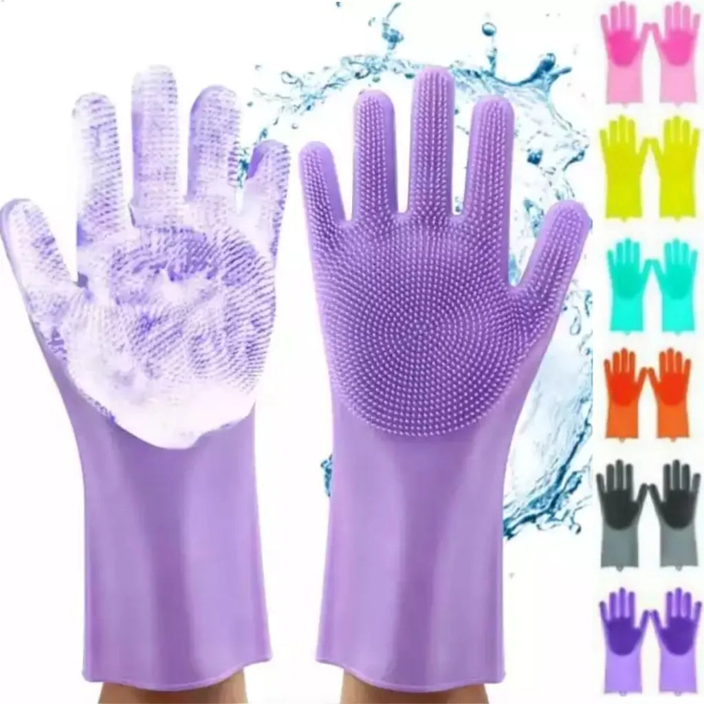 2PC Reusable Silicone Magic Washing Gloves